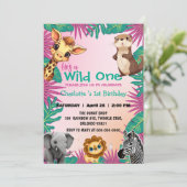 Wild Een kleurrijke oerwoud jongens 1e Dierenverja Kaart (Staand voorkant)