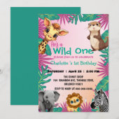 Wild Een kleurrijke oerwoud jongens 1e Dierenverja Kaart (Voorkant / Achterkant)