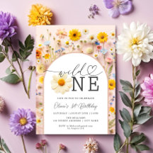 Wild Een Kleurrijke Wildflower 1e Verjaardag