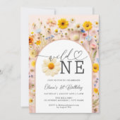 Wild Een Kleurrijke Wildflower 1e Verjaardag Kaart (Voorkant)