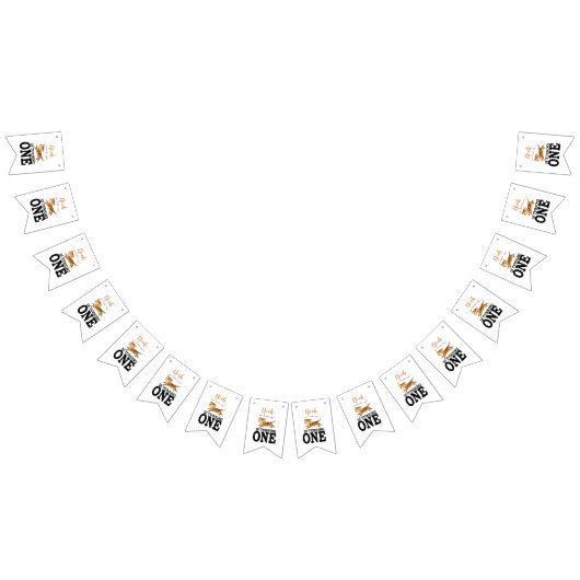 Wild Een Leuk Oerwoud Tijger 1e Verjaardag Vlaggetjes (Alle)