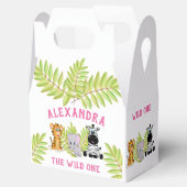 Wild Een Meisje 1e Verjaardag Dieren Bedankdoosjes (Geopend)