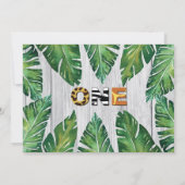 Wild een meisje 1e verjaardagsfeest foto uitnodigi kaart (Achterkant)