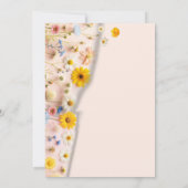 Wild Een Meisje Wildflower 1e Verjaardag Kaart (Achterkant)