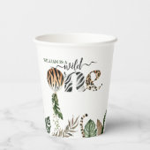 Wild Een Moderne Geslacht Neutraal 1e Verjaardag Papieren Bekers (Achterkant)