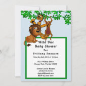 Wild Een Oerwoud Baby shower Dier Tribal Invite Kaart (Voorkant)