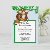Wild Een Oerwoud Baby shower Dier Tribal Invite Kaart (Staand voorkant)