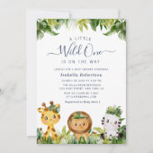 WILD EEN | oerwoud baby shower-uitnodiging Kaart (Voorkant)