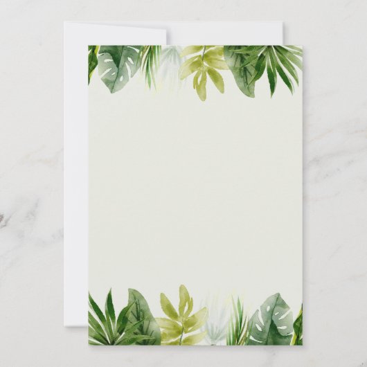 WILD EEN | oerwoud baby shower-uitnodiging Kaart (Achterkant)