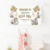 Wild een oerwoud safari 1e verjaardag Banner (Insitu)