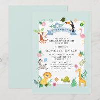 Wild Eén Oerwoud Safari Dieren 1e verjaardag