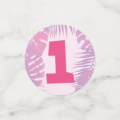 Wild Een Oerwoud Thema Meisje Eerste Verjaardag Confetti (Kleine voorkant)