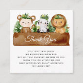 wild één safari baby shower dank je kaart (Voorkant)