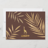 Wild Een Safari jongen 1e verjaardag giraffe foto Kaart (Achterkant)