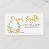 Wild één safari oerwoud diaper treinkaartje invoeg informatiekaartje (Voorkant)