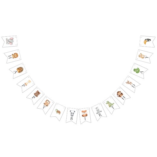 Wild een safari thema eerste verjaardag vlaggetjes (Alle)