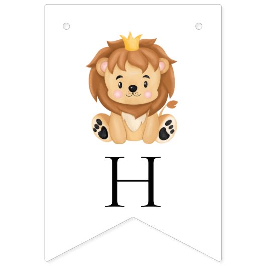 Wild een safari thema eerste verjaardag vlaggetjes (Tweede vlag)