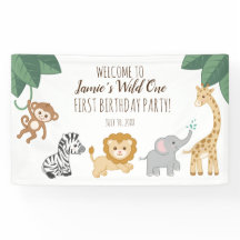 Wild één Safari/thema Oerwoud Welkomstteken