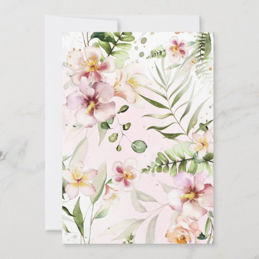 Wild een safari verjaardagsuitnodiging kaart (Achterkant)