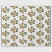 Wild Een Schattige Dinosaurus Verjaardagsfeest Cadeaupapier (Vlak)