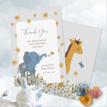 Wild Een Schattigee Baby Dieren Floral Baby shower