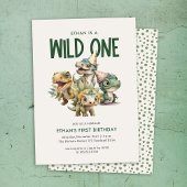 Wild Een Schattigee Dinosaurus Eerste Verjaardagsf Kaart