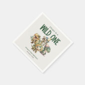 Wild Een Schattigee Dinosaurus Eerste Verjaardagsf Servet (Hoek)