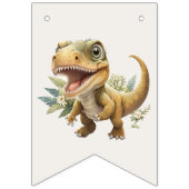 Wild Een Schattigee Dinosaurus Eerste Verjaardagsf Vlaggetjes (Eerste vlag)
