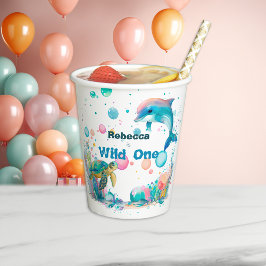 Wild Een Speels Zee Leven Papieren Bekers