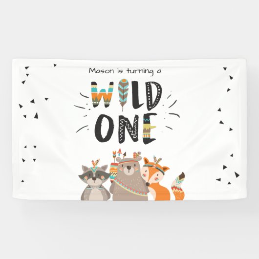 Wild een tafel achtergrond banner Tribal Woodland (Horizontaal)