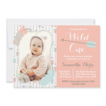 Wild Een Tribal Meisje Eerste Verjaardag Roze Foto