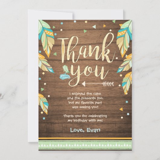 Wild Een verjaardag Dank je kaart Blauw groen Jong (Voorkant)