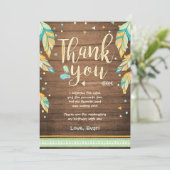 Wild Een verjaardag Dank je kaart Blauw groen Jong (Staand voorkant)