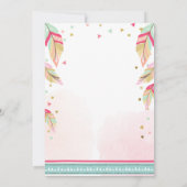 Wild Een verjaardag Dank je kaart roze goud Meisje (Achterkant)