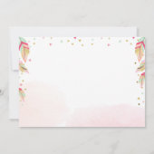 Wild Een verjaardag Dank je kaart roze goud Meisje (Achterkant)