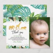 Wild Een verjaardag Dank je Oerwouden Bedankkaart (Voorkant / Achterkant)