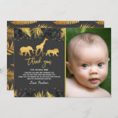 Wild Een verjaardag Dank je Oerwouden Bedankkaart (Voorkant / Achterkant)