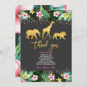 Wild Een verjaardag Dank je Oerwouden Bedankkaart (Voorkant / Achterkant)