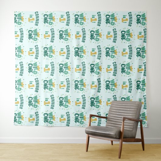 Wild Een Verjaardags Jongen Feest Wandkleed (In Situ (horizontaal))