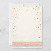 Wild een Verjaardags Meisje Roze Goud 1e Boho vere Kaart (Achterkant)