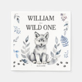 Wild Een wolf thema verjaardagsfeestje servies Servet (Voorkant)