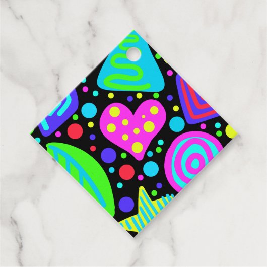 Wild Eighties Party Bedankjes Labels (Voorkant)