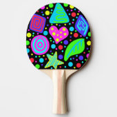 Wild Eighties Party Tafeltennisbatje (Achterkant)