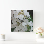 Wild eikleaf Hydrangea Wall Clock Vierkante Klok (Huis)