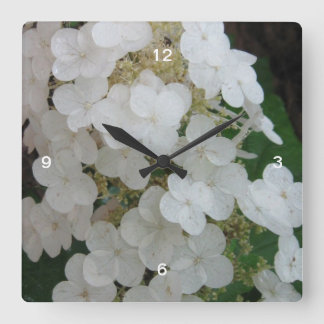 Wild eikleaf Hydrangea Wall Clock Vierkante Klok