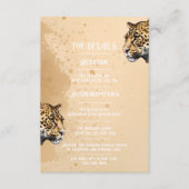 Wild Elegance: De Uitnodiging van de Luipaard Informatiekaartje (Voorkant)