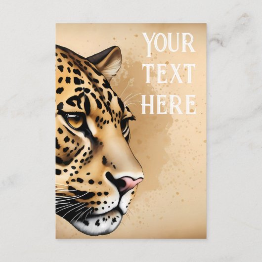 Wild Elegance: De Uitnodiging van de Luipaard Informatiekaartje (Achterkant)