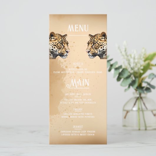 Wild Elegance: De Uitnodiging van het Luipaard (Staand voorkant)