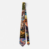 "Wild Elegance: Dierenprint Zijde Stropdas - Embra (Voorkant)