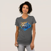 Wild Elegance: het aquatische luipaard T-shirt (Voorkant volledig)